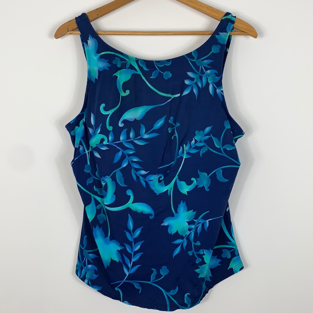 T.H.E. Multi blue swim tankini top bust 18”